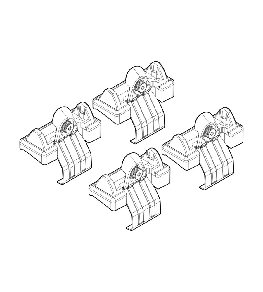 KIT ATTACCHI PER BARRE AUTO PORTATUTTO FORD FIESTA 5P 05/02>08/08  N21001