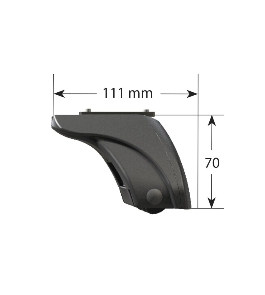SET 4 PIEDI A PROFILO BASSO PER VETTURE CON TETTO STANDARD  N20002