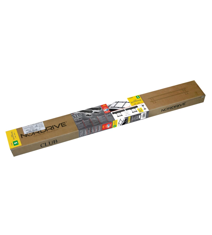 COPPIA BARRE PORTATUTTO CLUB IN ACCIAIO - S - 110 CM  N15001