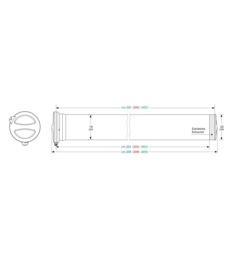 PORTATUTTO PER AUTO T400 KARGO-TUBE, 3 STAFFE - 405 CM  N11052
