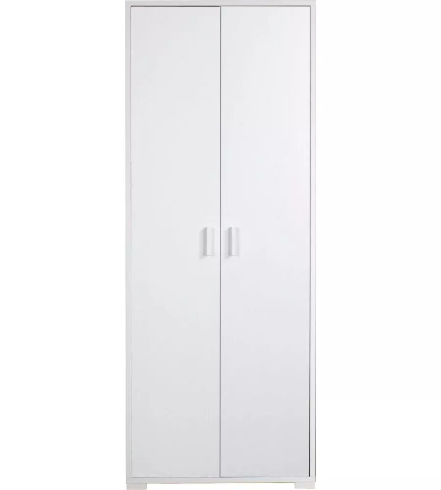 ARMADIO 2 ANTE BIANCO FIAMMATO, 183X70X41 CM