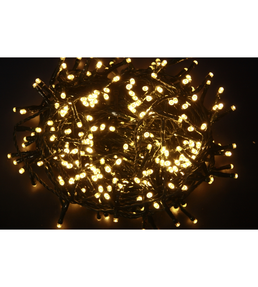 LUCI LED NATALE 96 LED CON GIOCHI DI LUCE BIANCO CALDO, 5 METRI