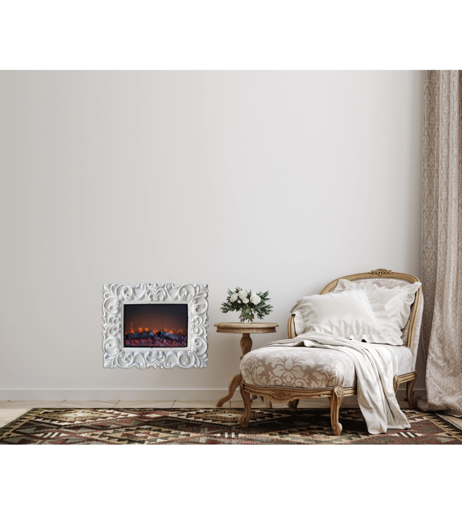 CAMINO ELETTRICO DA PARETE "CHIC" BIANCO - 1800 W