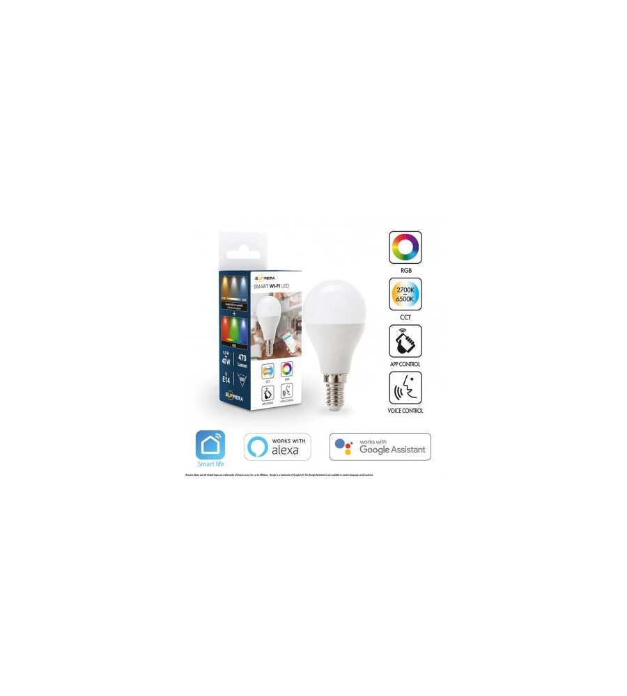 LAMPADINA "MINISFERA" SMART RGB+CCT, 40W E14