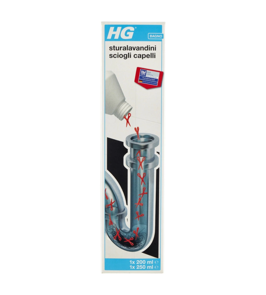 DISGORGANTE STURALAVANDINI SCIOGLI CAPELLI, 1X200 ML+1X250 ML