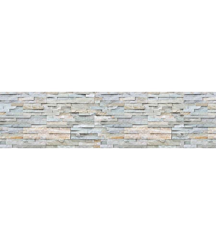 PARASCHIZZI ADESIVO IN PVC PIETRE GRIGIE, 260X60 CM