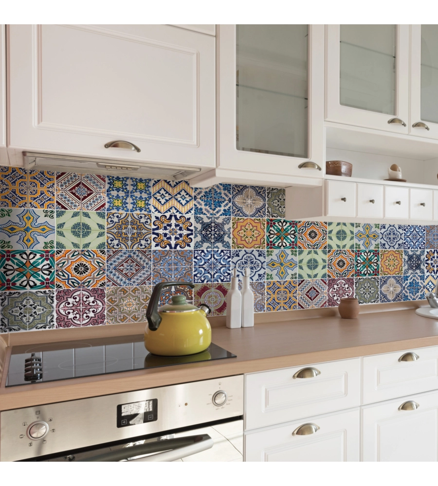 PARASCHIZZI ADESIVO IN PVC "AZULEJOS", 260X60 CM
