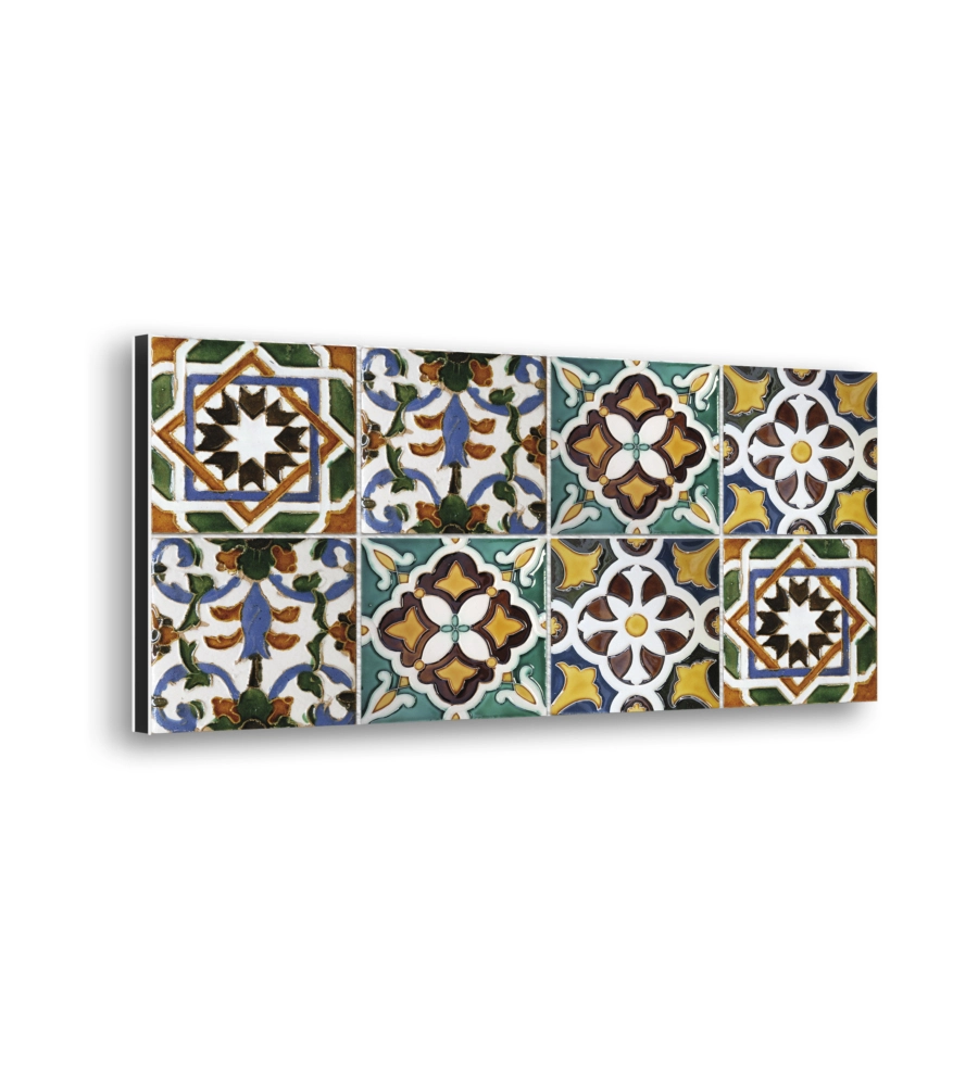BORDO PARASCHIZZI IN ALLUMINIO AZULEJOS VERDI 2 PEZZI, 24X48 CM