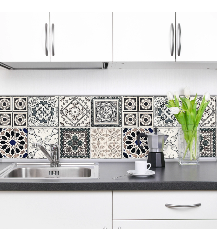 BORDO PARASCHIZZI IN ALLUMINIO AZULEJOS GRIGIO 2 PEZZI, 24X48 CM