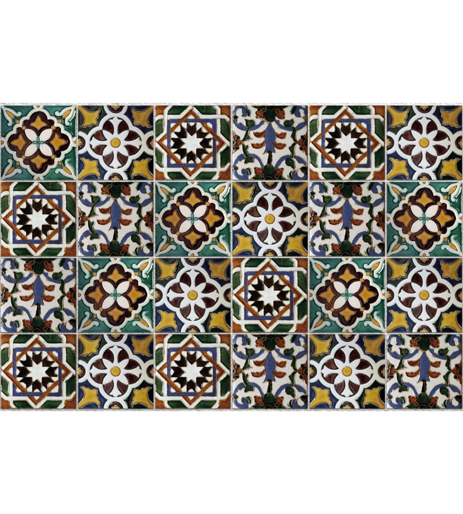 PARASCHIZZI IN ALLUMINIO AZULEJOS VERDI, 48X72 CM