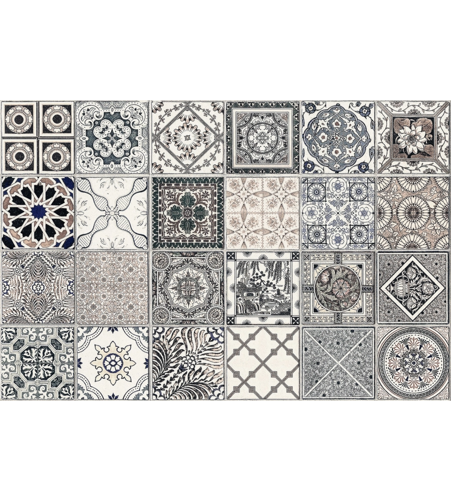 PARASCHIZZI IN ALLUMINIO AZULEJOS GRIGIE, 48X72 CM