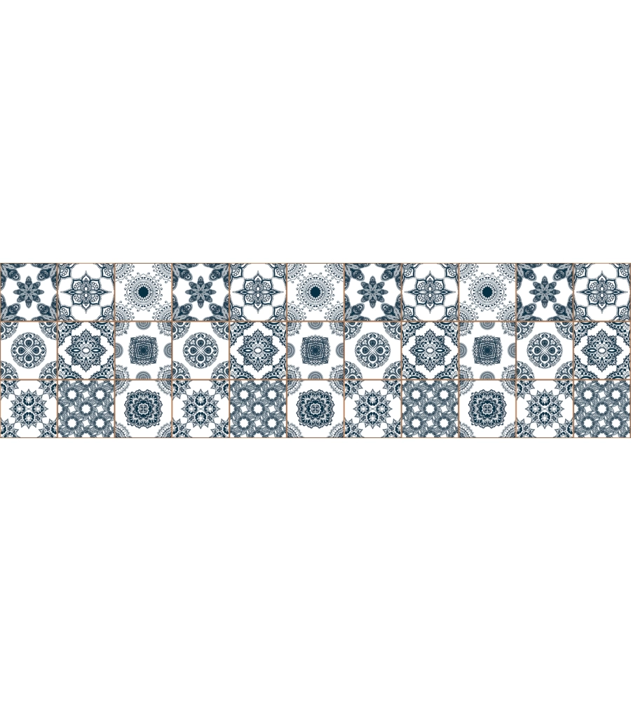 RUNNER IN VINILE SUMMER TILES, 50X180 CM