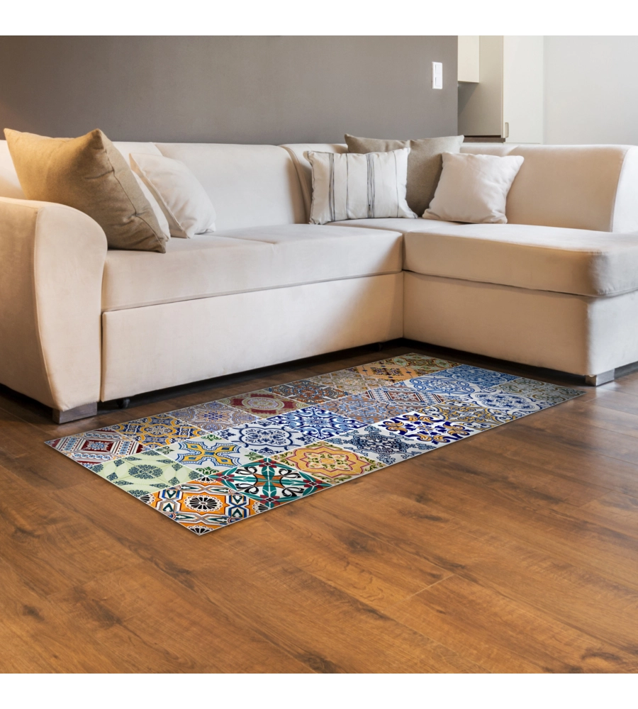 RUNNER IN VINILE SPRING TILE CARPET, 50X180 CM
