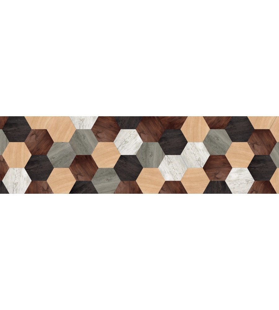 RUNNER IN VINILE MIXED WOOD, 50X180 CM
