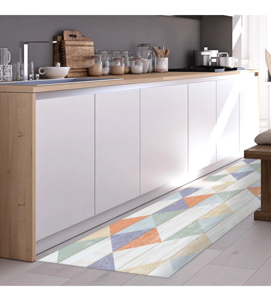 RUNNER IN VINILE COLOUR WOOD, 50X180 CM