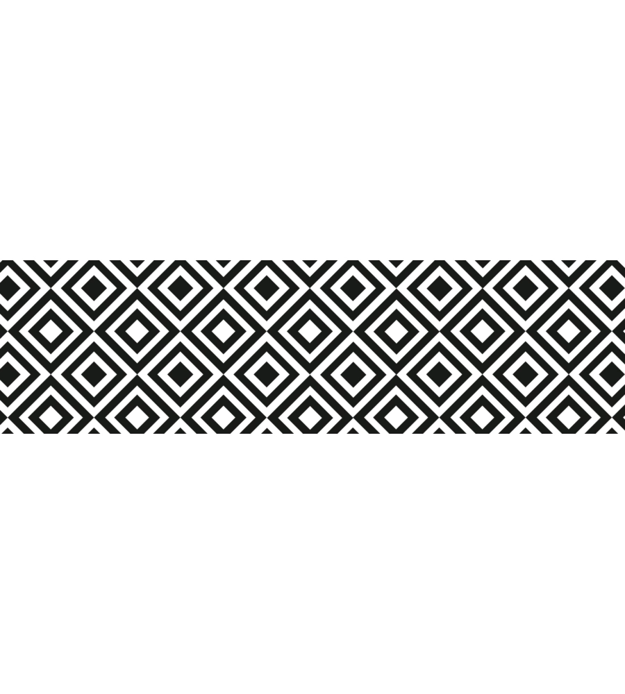 RUNNER IN VINILE BLACK & WHITE, 50X180 CM