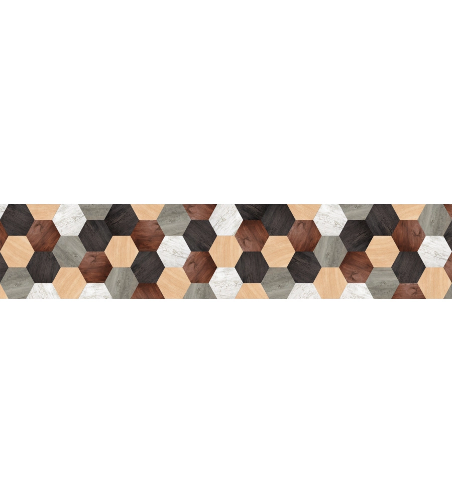 RUNNER IN VINILE "MIXED WOOD", 50X240 CM