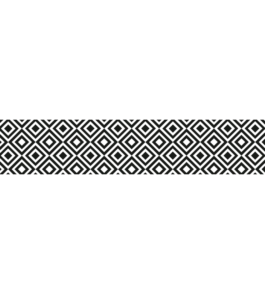 RUNNER IN VINILE BLACK & WHITE, 50X240 CM