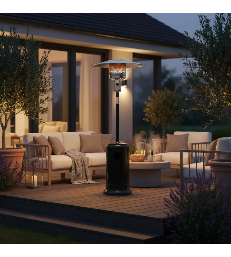 FUNGO RISCALDANTE DA ESTERNO A GPL "PATIO HEATER" NERO 13000W
