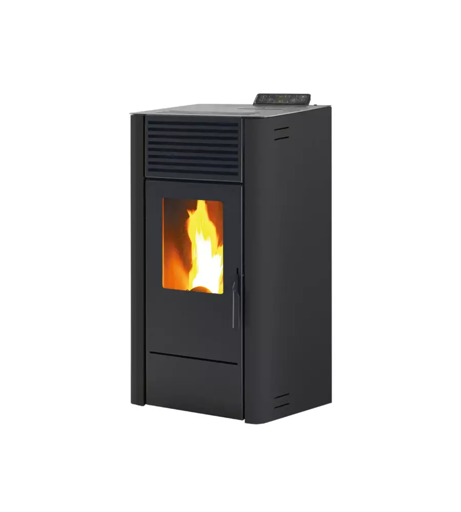 Stufa a pellet ventilata Caris "Dalia" antracite 7,5 kW