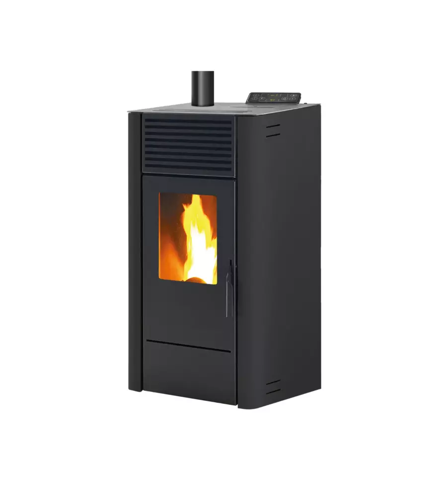 Stufa a pellet ventilata Caris "Dalia" antracite 7,5 kW
