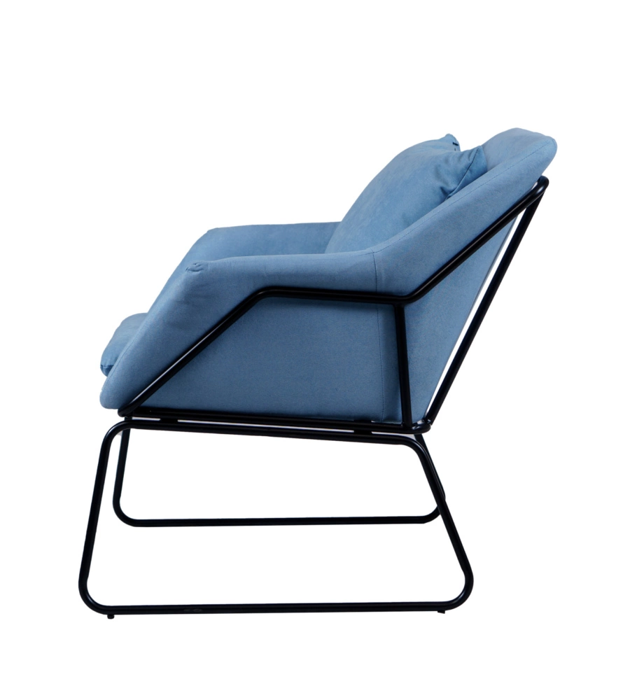 POLTRONA "OSLO" AZZURRA, 68X70X79,5 CM