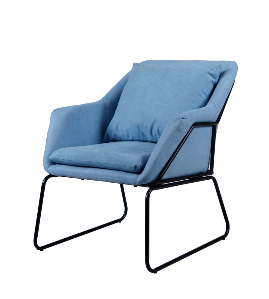 POLTRONA "OSLO" AZZURRA, 68X70X79,5 CM