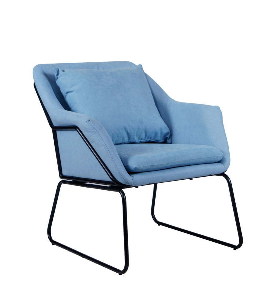 POLTRONA "OSLO" AZZURRA, 68X70X79,5 CM