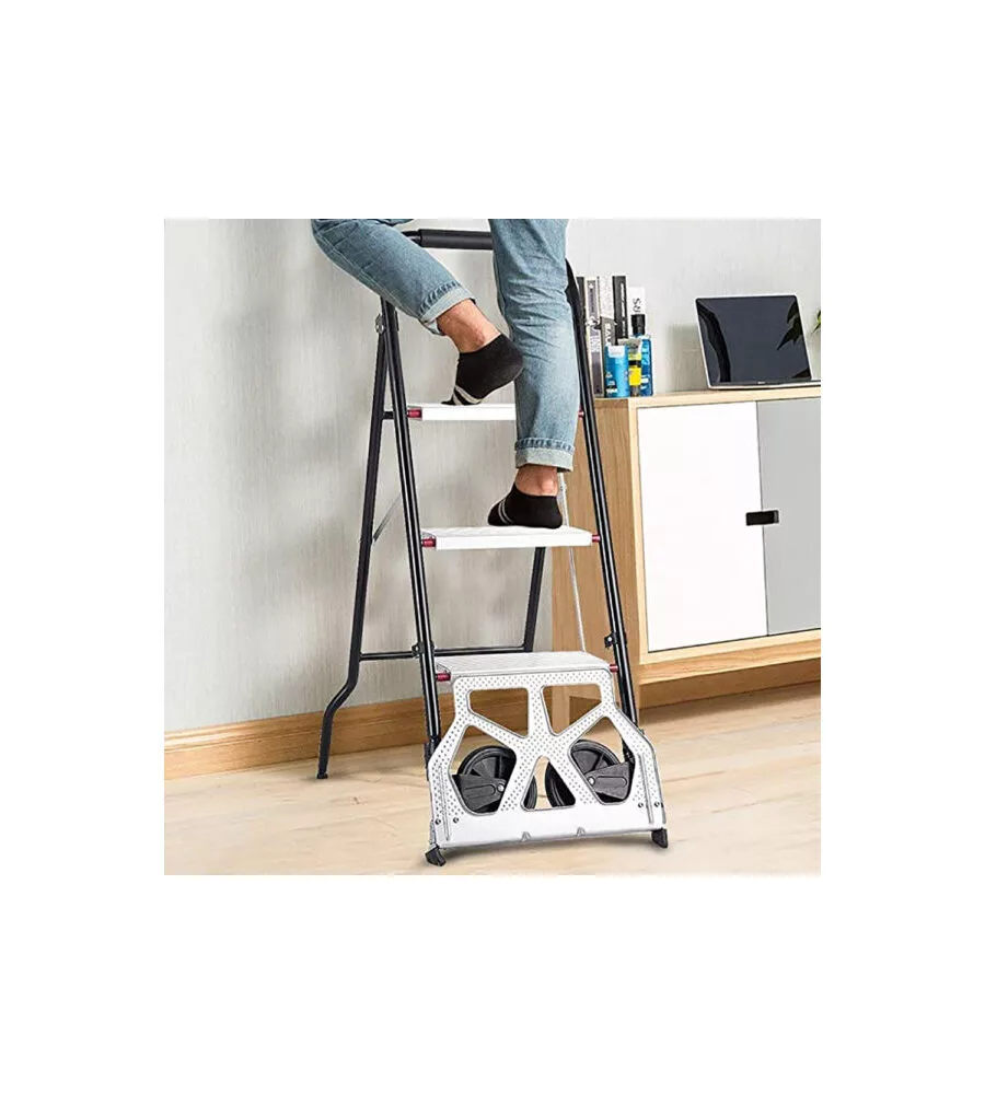 SCALA-CARRELLO CON DOPPIA FUNZIONE, PORTATA 160 KG - GRIMA