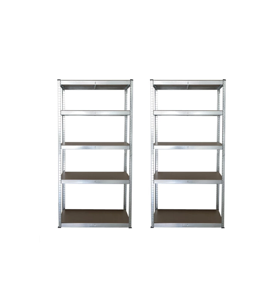 SCAFFALI IN METALLO ZINCATO "JOKER" 4 RIPIANI, 90x40x180 CM PORTATA 175 KG - GRIMA
