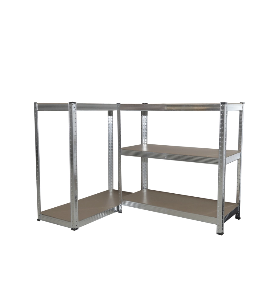 SCAFFALI IN METALLO ZINCATO "JOKER" 4 RIPIANI, 90x40x180 CM PORTATA 175 KG - GRIMA