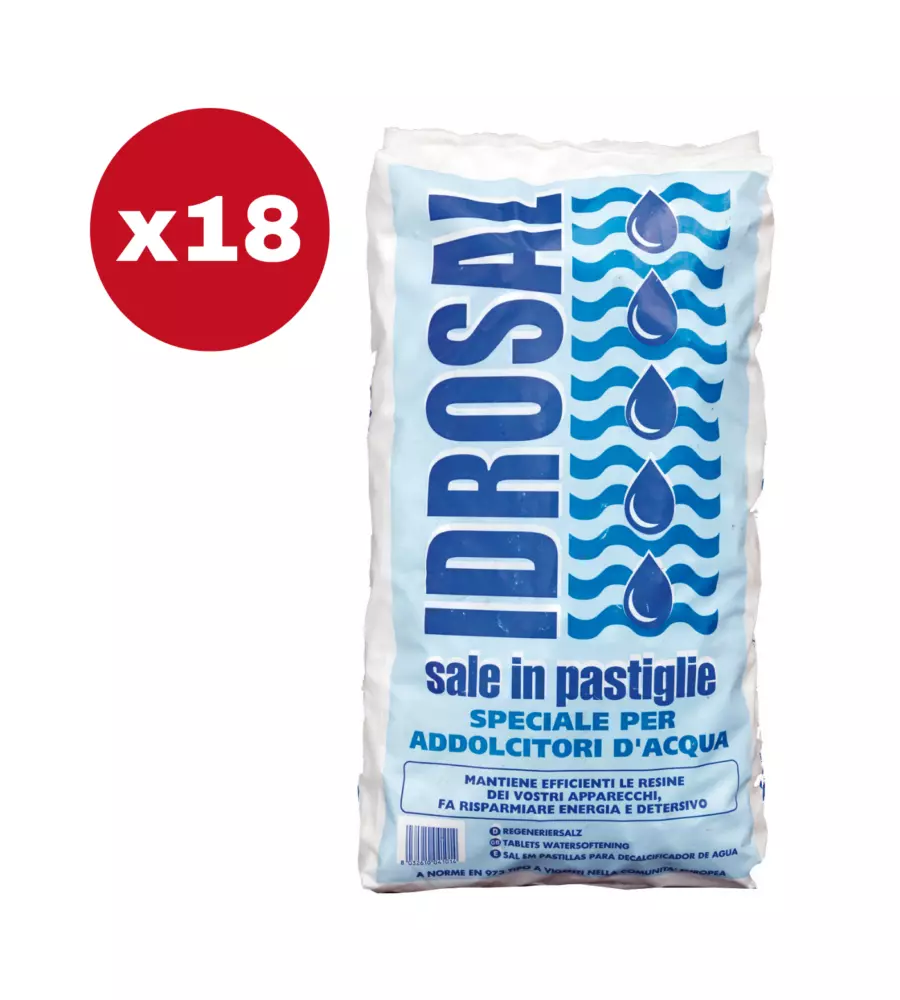 BANCALE 18 SACCHI DA 25 KG PASTIGLIE DI SALE IDROSAL