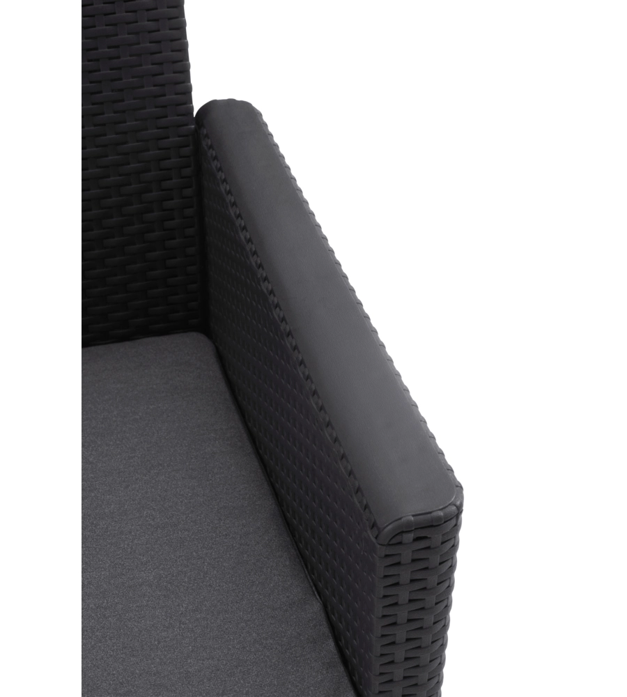 SET DA GIARDINO "CLAIRE LOUNGE" CON 2 POLTRONE, UN DIVANO A 3 POSTI E TAVOLO, COLORE GRAFITE - KETER