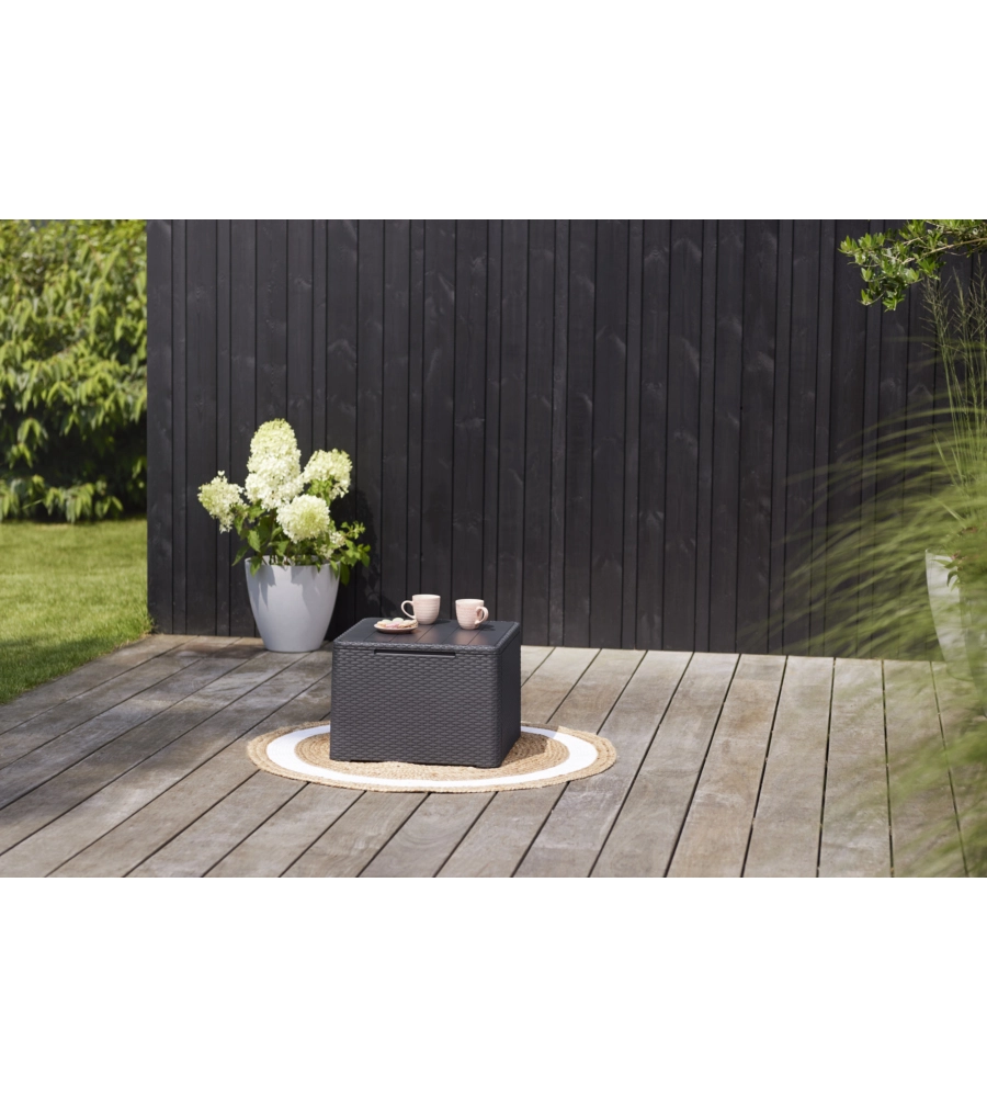 SET KETER "CLAIRE LOUNGE" DA ESTERNO CON DUE DIVANI A DUE POSTI E UN TAVOLO 55,5X55,5 COLOR GRAFITE - K253445