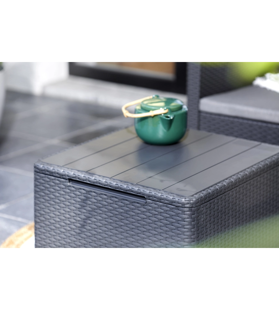 SET KETER "CLAIRE LOUNGE" DA ESTERNO CON DUE DIVANI A DUE POSTI E UN TAVOLO 55,5X55,5 COLOR GRAFITE - K253445