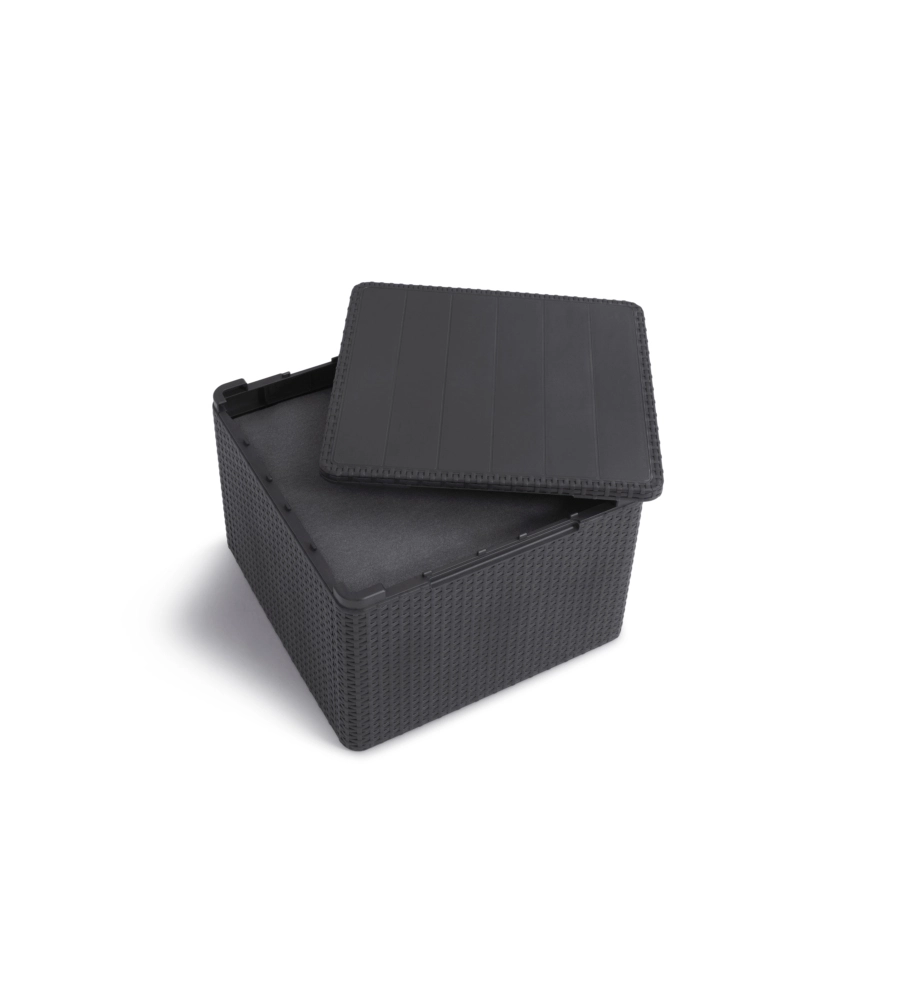 SET KETER "CLAIRE LOUNGE" DA ESTERNO CON DUE DIVANI A DUE POSTI E UN TAVOLO 55,5X55,5 COLOR GRAFITE - K253445
