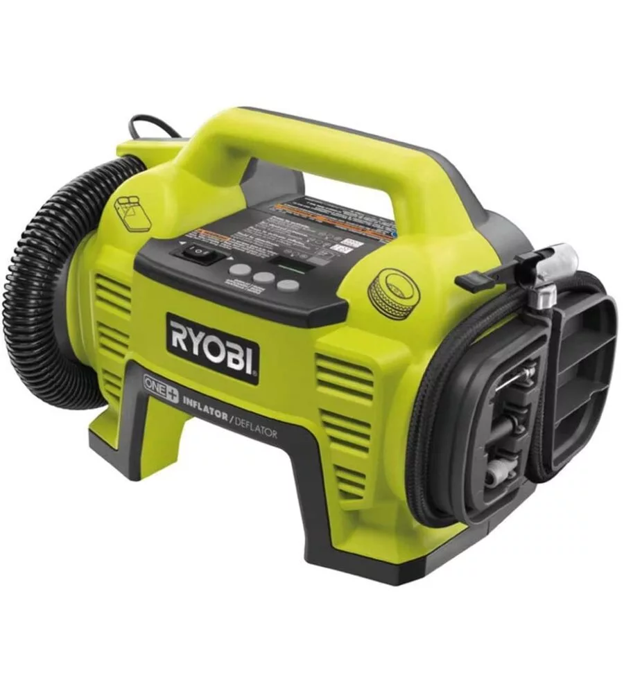 COMPRESSORE ARIA PORTATILE A BATTERIA RYOBI "R18I-0" CON ACCESSORI 18V SOLO CORPO MACCHINA