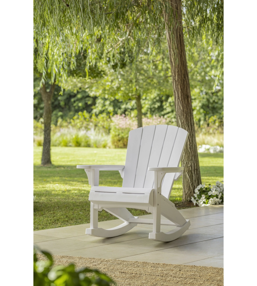 SEDIA DA ESTERNO DONDOLO "ROCKING" COLORE BIANCO, 80,.5X92X100,5 CM - KETER