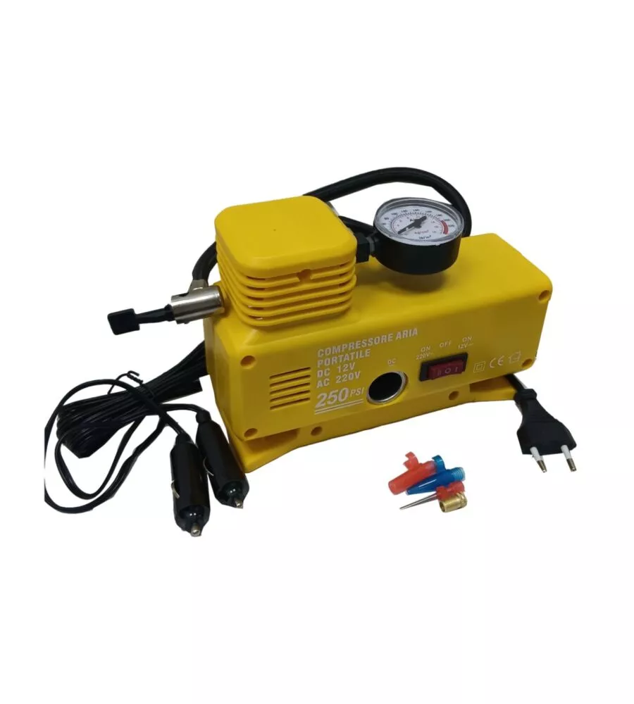 COMPRESSORE ARIA PORTATILE SYSTEM+ 12V/220V