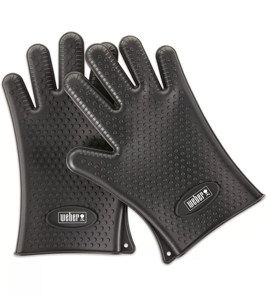 GUANTI PER BARBECUE IN SILICONE WEBER NERO TG L