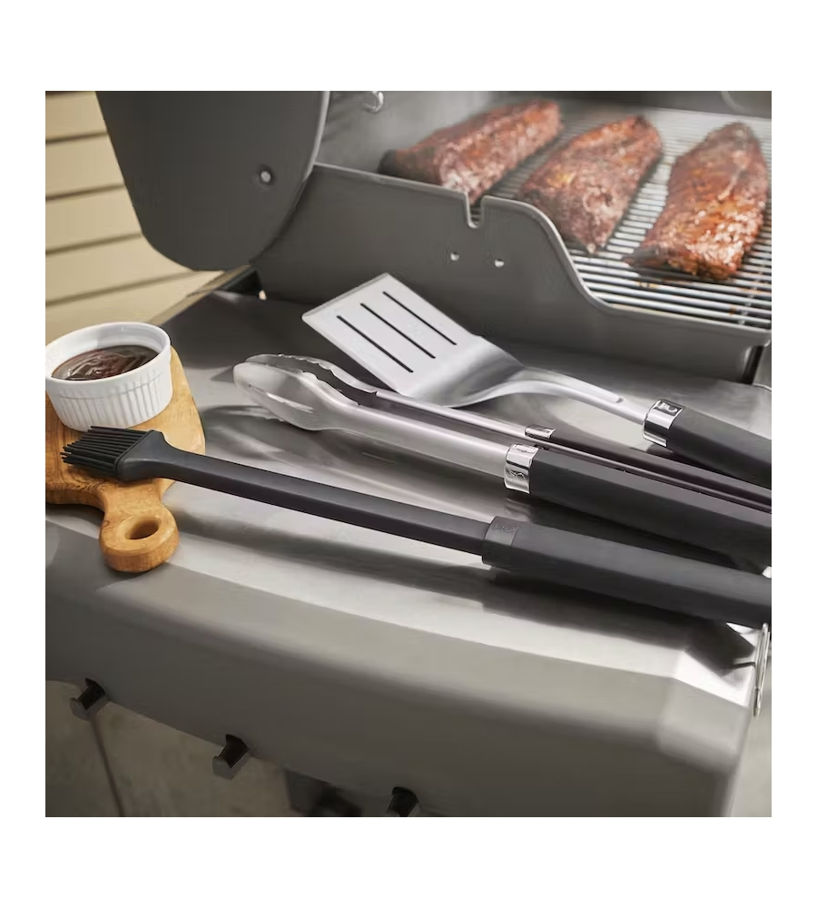 KIT 3 ACCESSORI PER BARBECUE WEBER "PRECISION" IN ACCIAIO