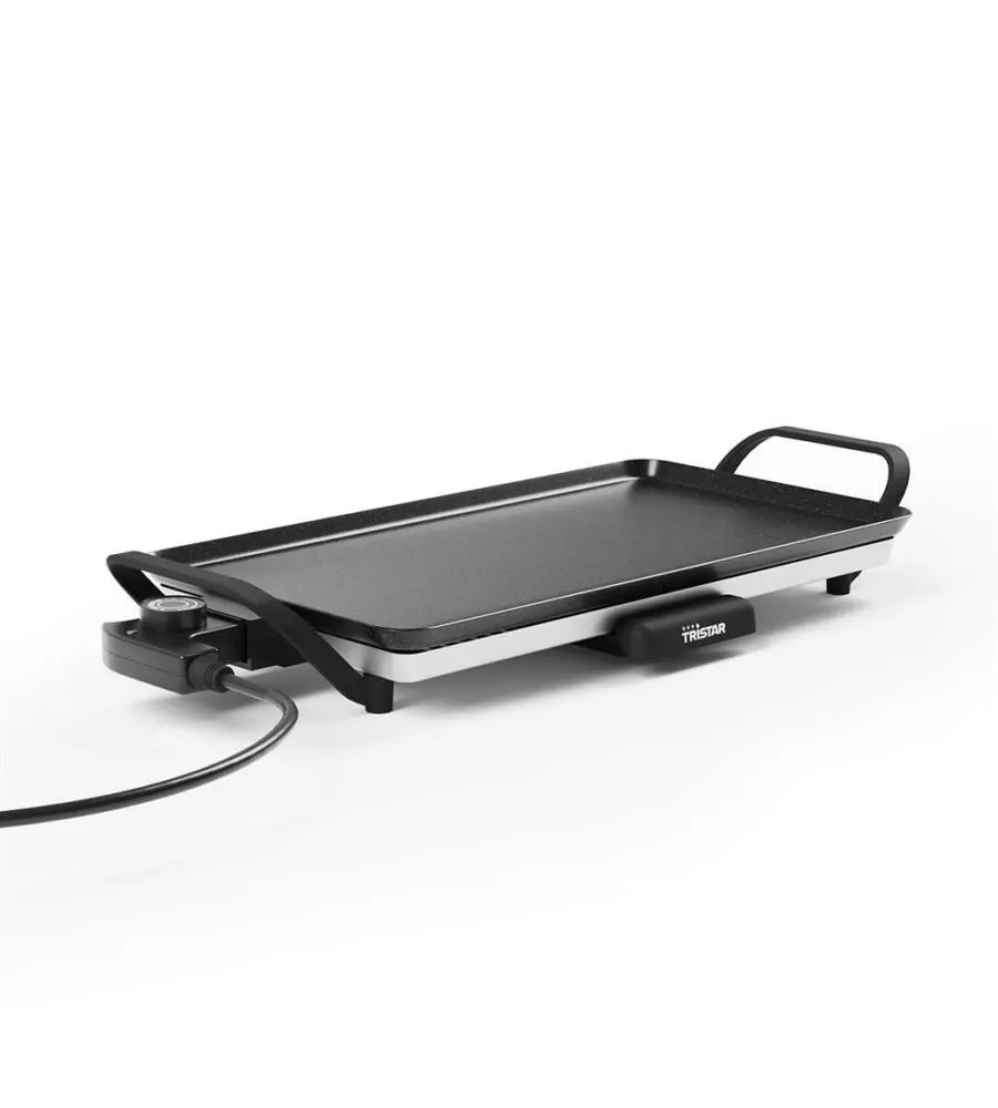PIASTRA ELETTRICA TRISTAR NERO CON GRIGLIA 45X26 CM