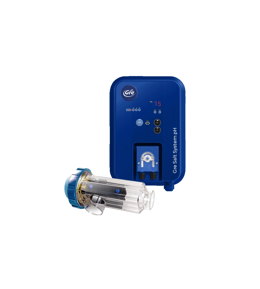 CLORINATORE GRE SALT SYSTEM "ALL IN ONE" PER PISCINE INTERRATE E FUORI TERRA 12 G/H