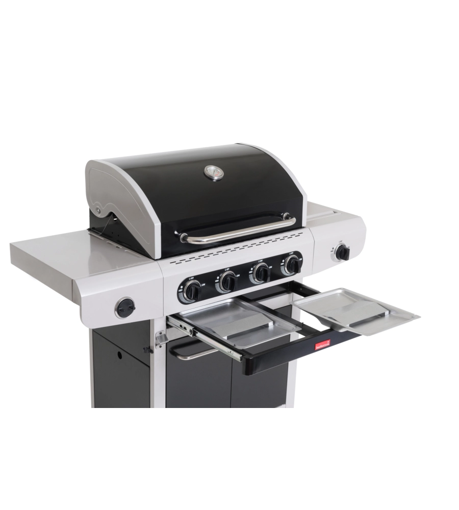 BARBECUE A GAS BARBECOOK "SIESTA 412" CON FORNELLO LATERALE 4 BRUCIATORI