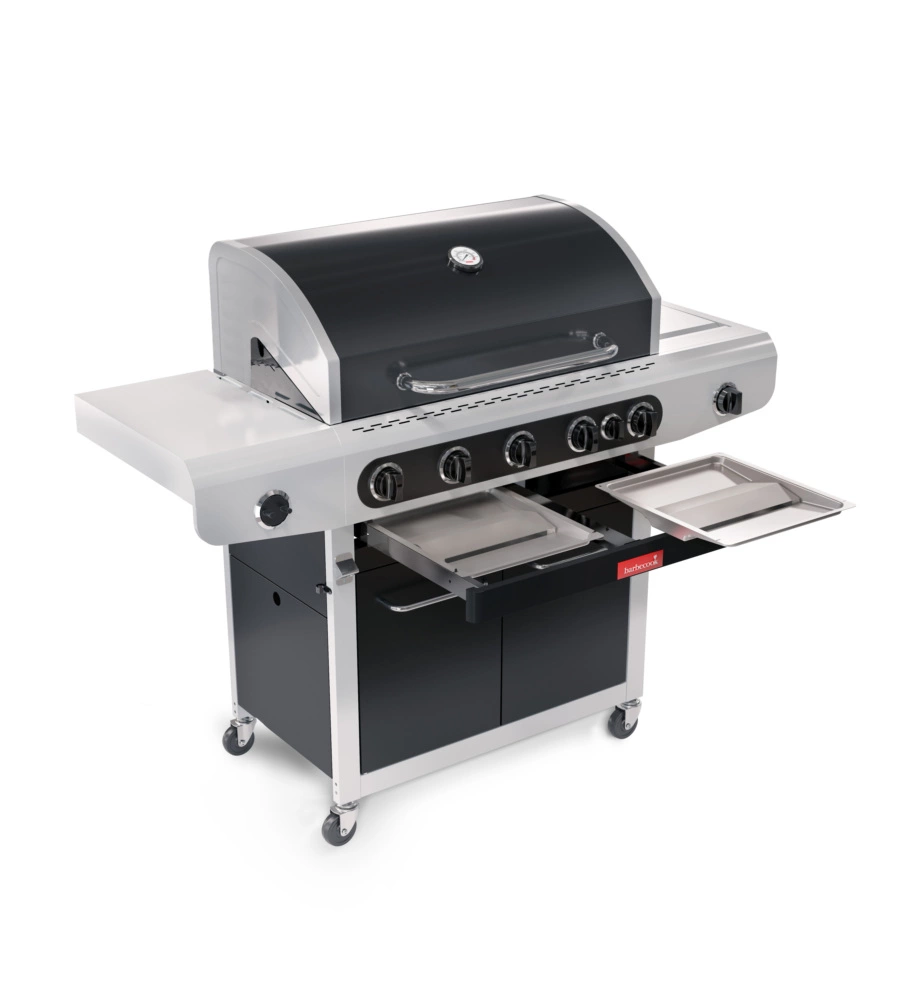 BARBECUE A GAS BARBECOOK "SIESTA 612" CON FORNELLO LATERALE 5 BRUCIATORI