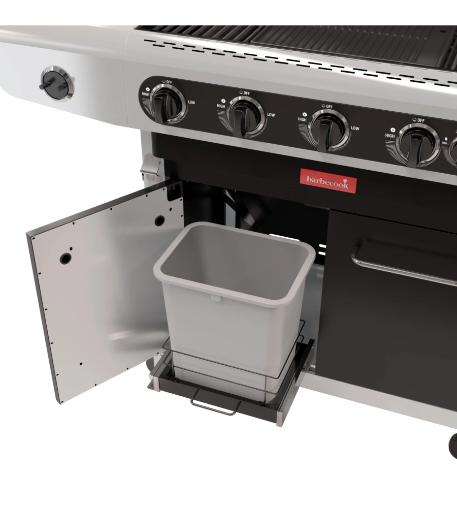BARBECUE A GAS BARBECOOK "SIESTA 612" CON FORNELLO LATERALE 5 BRUCIATORI
