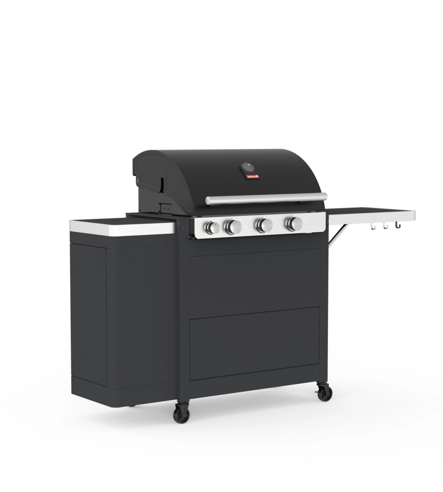 BARBECUE A GAS BARBECOOK "STELLA" CON VANO SEPARATO PORTABOMBOLA E TELO DI COPERTURA IN OMAGGIO 3 BRUCIATORI