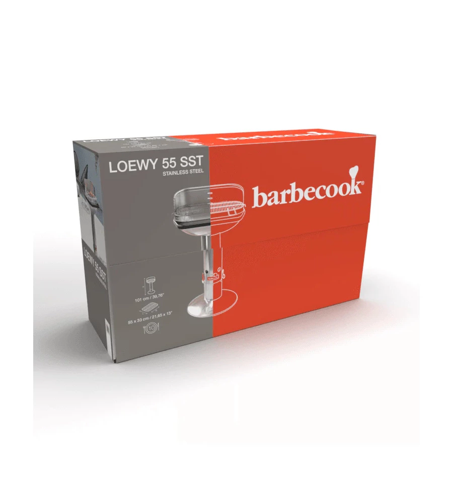 BARBECUE A CARBONELLA BARBECOOK "LOEWY 55" IN ACCIAIO INOX 55X33 CM