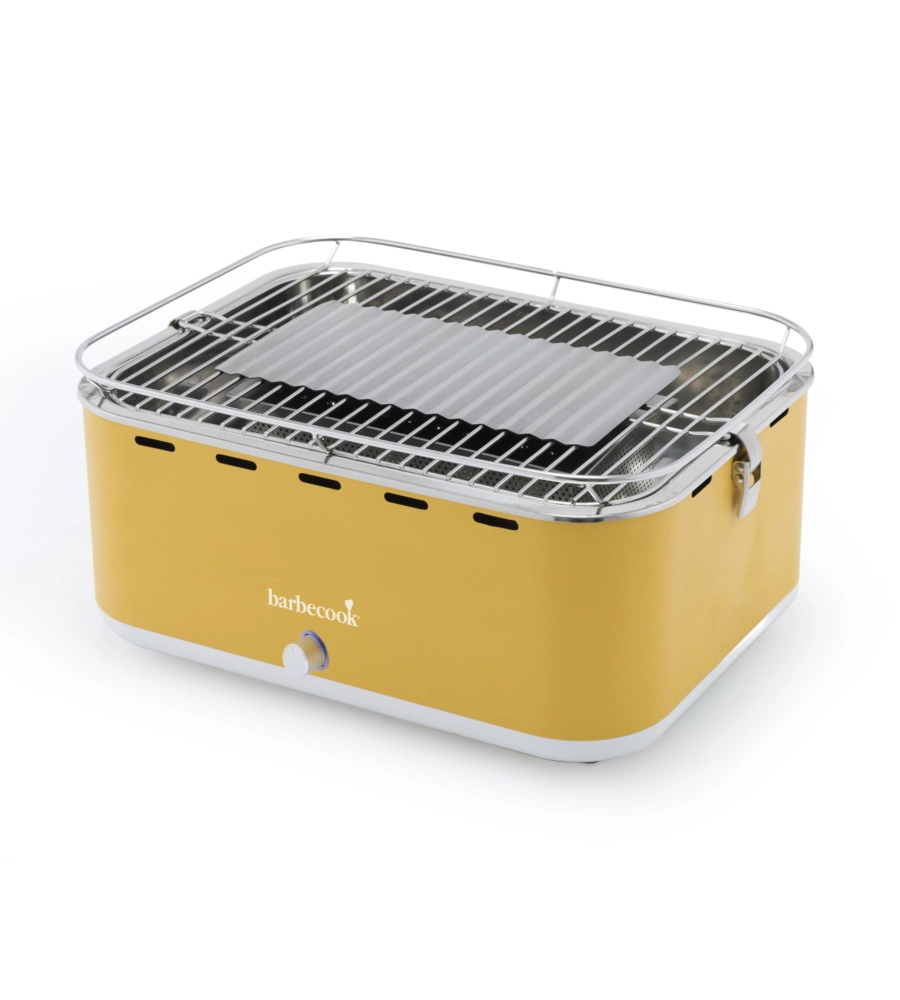 BARBECUE A CARBONELLA PORTATILE DA TAVOLO BARBECOOK "CARLO" GIALLO 38,5X28,5 CM