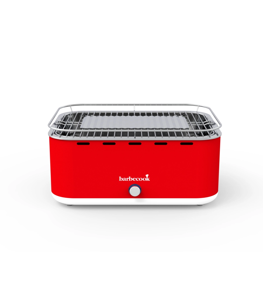 BARBECUE A CARBONELLA PORTATILE DA TAVOLO BARBECOOK "CARLO" ROSSO 38,5X28,5 CM